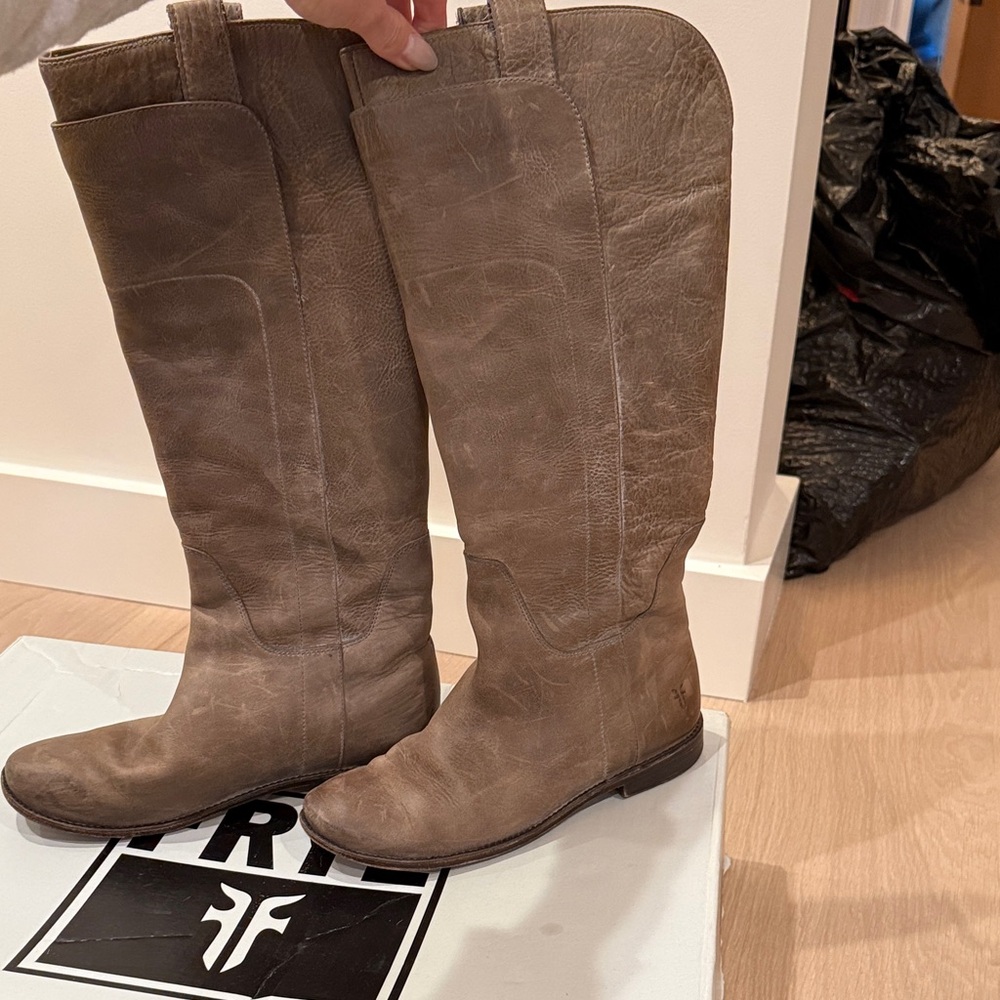 Frye Brown Leather Knee-High Boots